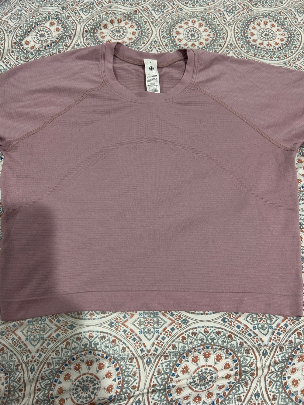 lululemon athletica Women's Crewneck Short Sleeve Top - Dusty Rose